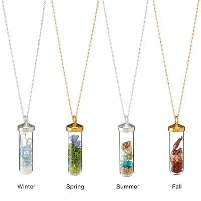 seasons terrarium necklaces