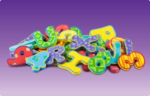 bath letters and numbers