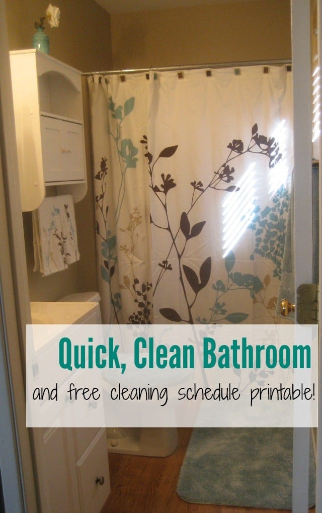 Bathroom Cleaning Tips & Cleaning Schedule Printable