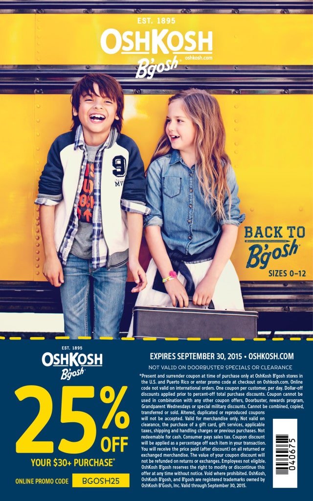 OshKosh back to school coupon (ad)