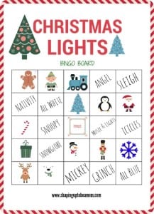 Christmas Lights Bingo Game Printable - Shaping Up To Be A Mom