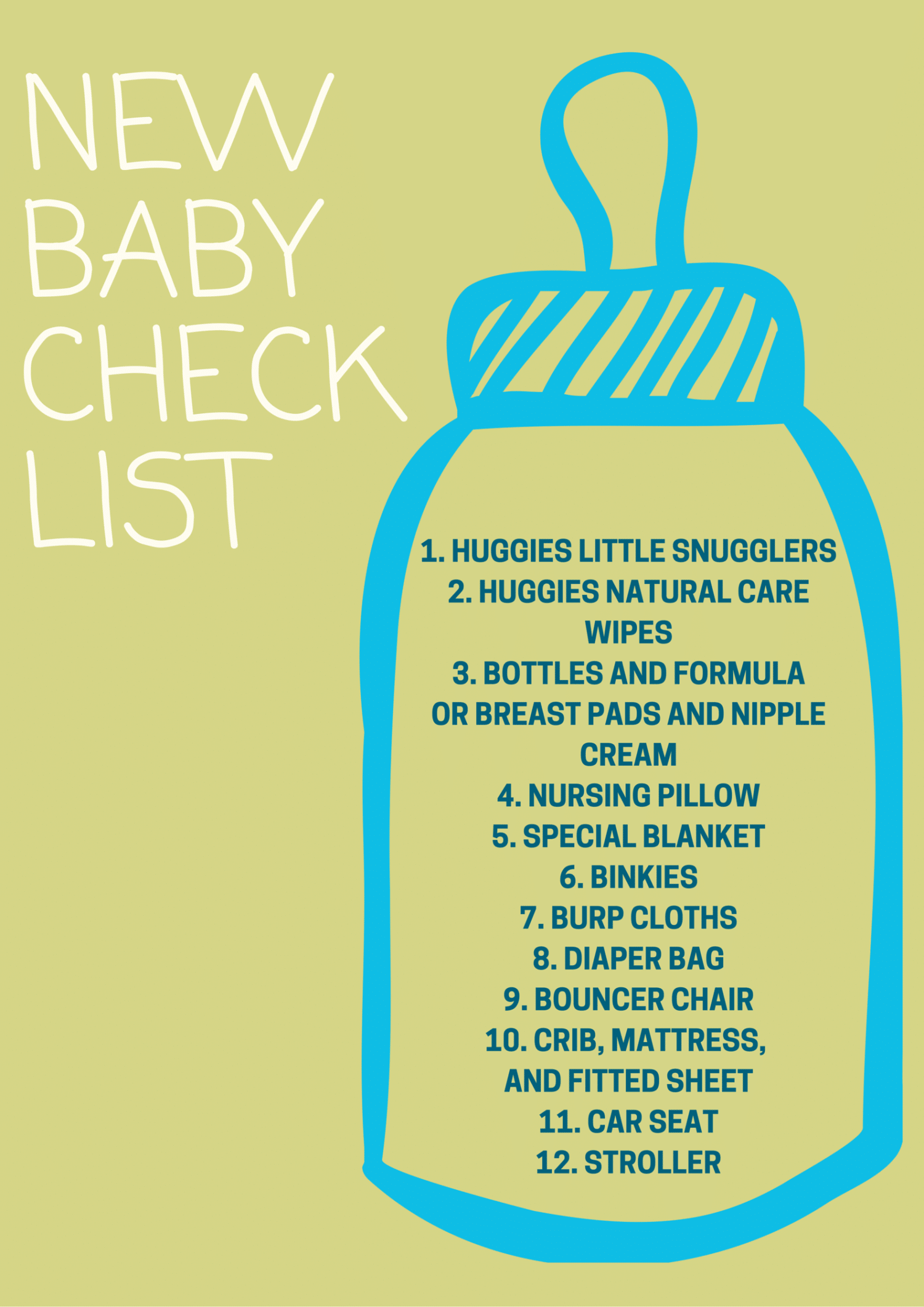 New Baby Supplies Checklist - Shaping Up To Be A Mom