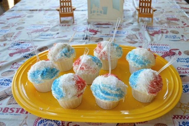 Snow Cone Cupcakes