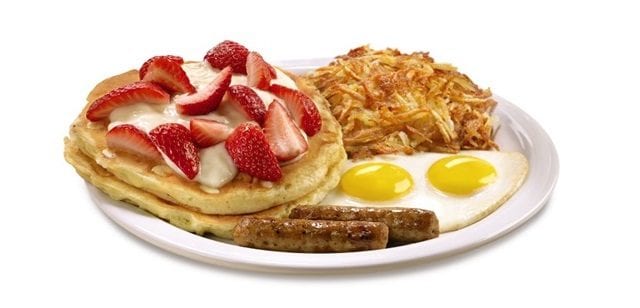 Strawberries and Cream Pancake Breakfast