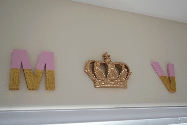 gold dipped monogram letters