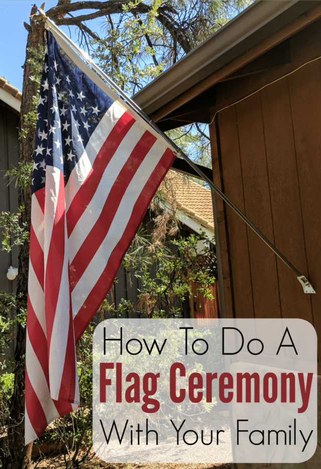 It's simple and fun to put together a flag ceremony with your family, to celebrate patriotic holidays!